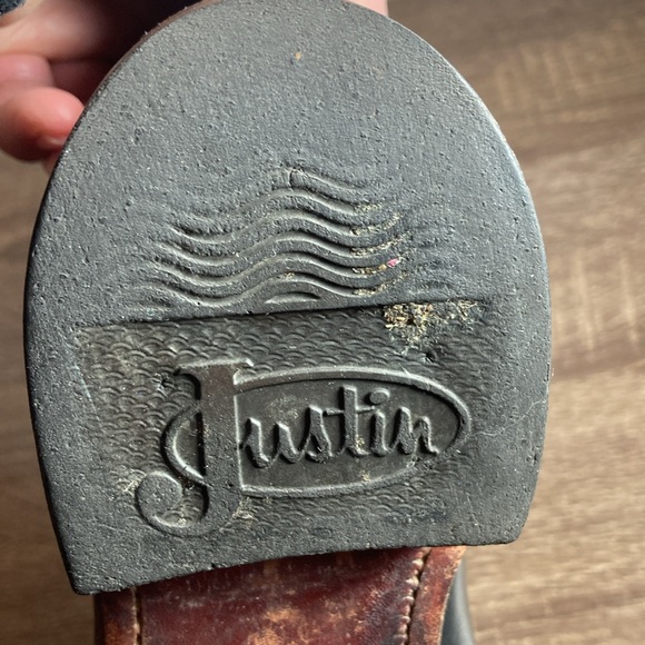 Womens Vintage Black Justin Boots Roper Size 6.5C (Wide) - Picture 10 of 12